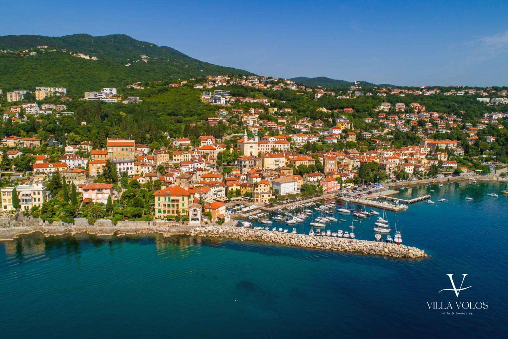 Villa Volos With Roof Terrace, Sea View, Free Private Parking Opatija Exterior foto